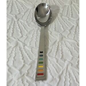 Fiesta Celebrations Inlay Rainbow Stainless Steel Soup Spoon‎ Flatware